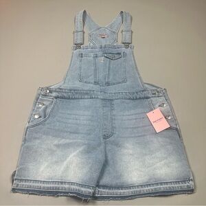 Juicy Couture Raw Hem Denim Shortalls